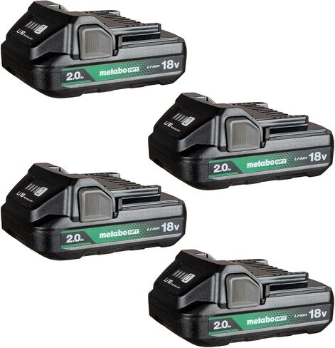 Metabo HPT 4-Pack 18 Volt 2.0Ah Lithium Ion Batteries with Fuel Gauge, 382310M in Kuwait