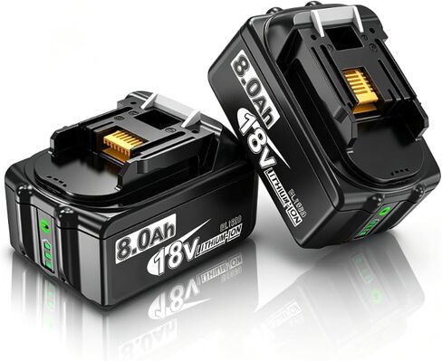Nonbliep 2Pack 8.0Ah Replacement for Makita 18V Battery Compatible with Makita 18 Volt Battery LTX BL1815 BL1860B BL1860 BL1820 BL1830B BL1840B BL1850B BL1815 Power Tools in Kuwait