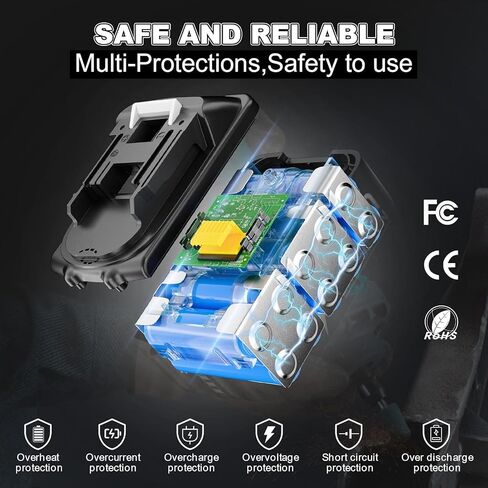 Nonbliep 2Pack 8.0Ah Replacement for Makita 18V Battery Compatible with Makita 18 Volt Battery LTX BL1815 BL1860B BL1860 BL1820 BL1830B BL1840B BL1850B BL1815 Power Tools in Kuwait