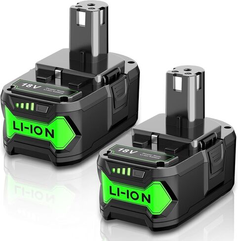 Upgraded 2Pack 8.0Ah P108 Replacement for Ryobi 18Volt Battery Compatible with Ryobi 18V ONE+ Battery and Charger P102 P103 P104 P105 P107 P109 P122 PBP002 PBP003 PBP005 Cordless Power Tools in Kuwait