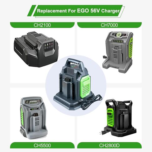 DTK Fast Charging Dual Port Replacement for EGO 56V Charger BA2800 BA4200 BA1400 CH3200 CH5500 CH2800D Rapid Ultra Turbo Battery Charger in Kuwait