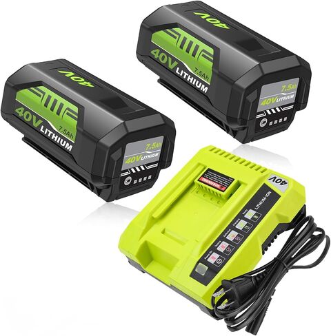 Enermall 1Pack 7.5Ah OP40601 Replacement for Ryobi 40V Battery Compatible with Ryobi 40 Volt Battery Lithium OP4040 OP40401 OP4026 OP40261 OP4050 OP40201 Compatible with 40V Battery Power Tools | Compatible with Ryobi 40 Volt Battery Lithium OP4040 OP4040 in Saudi Arabia