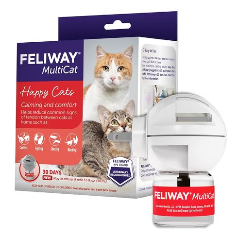 FELIWAY MultiCat ناشر فرمون مهدئ للقطط المنزلية، مجموعة بداية لمدة 30 يومًا (48 مل) in Saudi Arabia