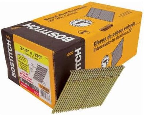 BOSTITCH S16D131GAL Thickcoat Clipped Head 3-1/2-Inch by .131-Inch by 28 Degree Wire Collated Framing Nail (2,000 per Box) in Kuwait