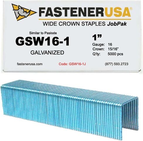 1" Leg x 15/16" Crown 16GA GALV GSW-16 Staples 5,000ct in Kuwait