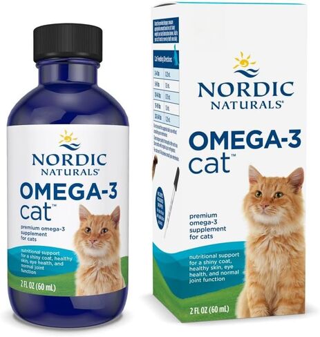Nordic Naturals أوميغا 3 للقطط، بدون نكهة - 2 أونصة - 304 مجم أوميغا 3 لكل مل واحد - زيت السمك للقطط مع EPA وDHA - يعزز صحة القلب والجلد والمعطف والمفاصل والمناعة - غير معدل وراثيًا in Saudi Arabia