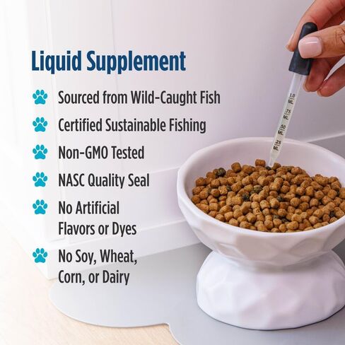 Nordic Naturals أوميغا 3 للقطط، بدون نكهة - 2 أونصة - 304 مجم أوميغا 3 لكل مل واحد - زيت السمك للقطط مع EPA وDHA - يعزز صحة القلب والجلد والمعطف والمفاصل والمناعة - غير معدل وراثيًا in Saudi Arabia