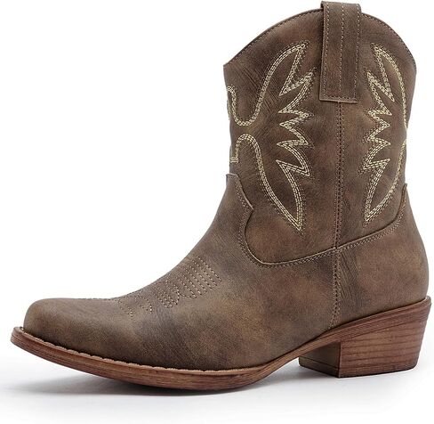 GLOBALWIN Women's Cowboy Boots Short Western Boots Ankle Booties in Kuwait