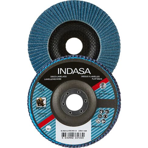 Buy Indasa 7" x 7/8" Rhyno Flap Zirc Sanding Discs (Fiberglass Hub, Z/A, Type 29 Conical Shape 40 in Kuwait