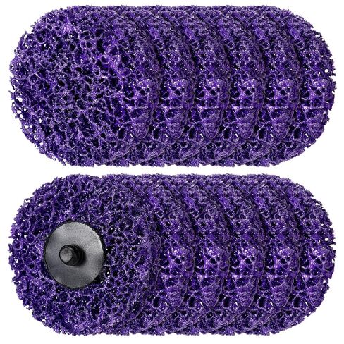 Tellegloww 10 Pack 3Inch Sanding Discs Nylon Strip Discs with R-Type Male Backing Paint Stripper for Drill & Die Grinder Rust Remover Paint Stripper Wheel for Metal Surface Prep and Polishing(Purple) in Kuwait
