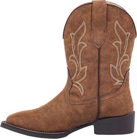 Short Cowboy Boots for Women Square Toe | Hidden Stretch Panel, Latex Insole, Comfortable Western Ankle Boots in Kuwait