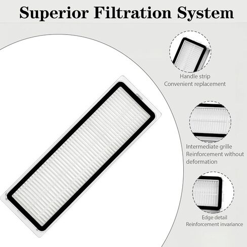 (8 Pack) Replacement HEPA Filters For Dreame D20 Plus/ProPlus Robot Vacuum | HEPA Filtration, Dust Blocking, Easy Install, Vacuum Replacement Parts, Household Cleaning Accessory in Kuwait