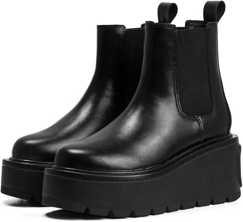 Womens Casual Boots Trendy Platform Boot Shoes Woman Wedges Heel Comfy Walk Ankle Booties in Kuwait