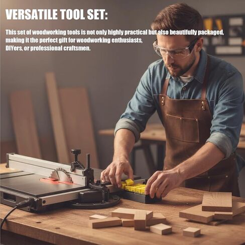 20Pcs Premium Woodworking Setup Blocks Set with Storage Case - Precision Spacer Gauge Blocks for Table Saw, Router, and Woodshop Essentials - Durable Carpentry Tools for Accurate Measurement in Kuwait