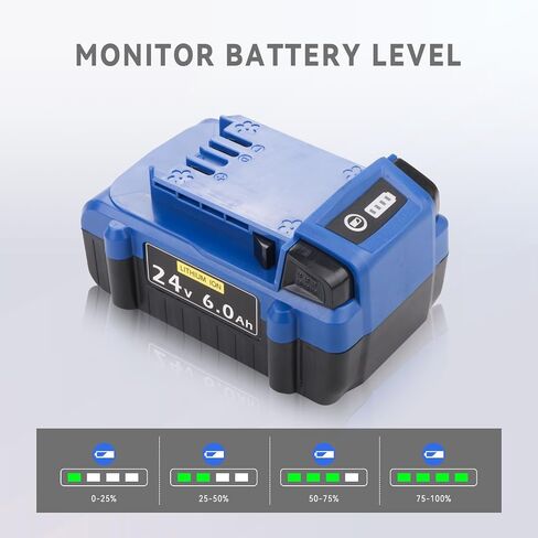 2-Pack 6.0Ah Battery Replacement for Kobalt 24V Battery KB624-03 KB524-03 KB424-03 KB224-03 KB124-03, Compatible with Kobalt 24 Volt Max Cordless Power Tools & Chargers KRC 2404-03 2445-03 KRC 2490-03 in Kuwait