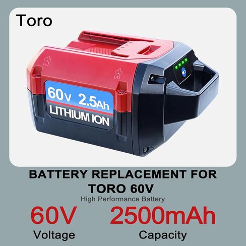 DTK 2500mAh Replacement for Toro 60V Battery Compatible with Cordless Power Tools in Kuwait