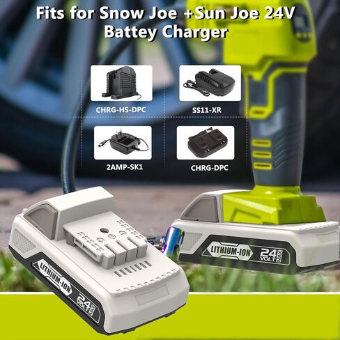 2Pack 3500mAh Battery for Snow Joe 24V Battery, Compatible with Snow Joe 24V 24VBAT-LTW 24VBAT-LTE 24VBAT-LT 24VBAT 24V-X2-SB18 24VBAT-XR iON+ in Kuwait