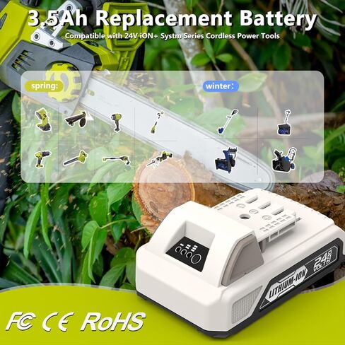 2Pack 3500mAh Battery for Snow Joe 24V Battery, Compatible with Snow Joe 24V 24VBAT-LTW 24VBAT-LTE 24VBAT-LT 24VBAT 24V-X2-SB18 24VBAT-XR iON+ in Kuwait