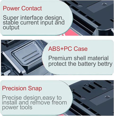 DTK Battery Replacement for Hyper Tough 20V Battery 6000mAh Cordless Power Tool 2 Packs in Kuwait