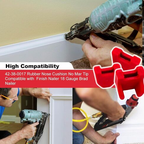12 Pack 42-38-0017 No-Mar Pad Kit Compatible with 2746-20 Finish Nailer & 18 Gauge Brad Nailers, Rubber Nose Cushion Replacement Tips in Kuwait