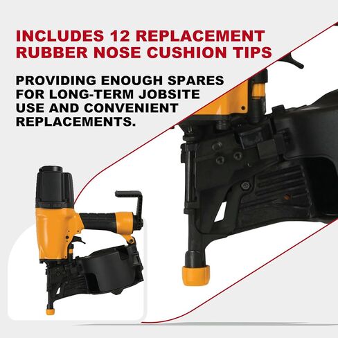 12 Pack 42-38-0017 No-Mar Pad Kit Compatible with 2746-20 Finish Nailer & 18 Gauge Brad Nailers, Rubber Nose Cushion Replacement Tips in Kuwait