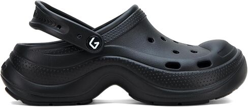GOTO Clogs for Women 1.77" Platform Comfort Clogs, Lightweight Cushion Slip-On Shoes with Non-Slip Anti-Roll Sole for Walking Beach Daily Wear, Size Up One Size Recommended in Kuwait