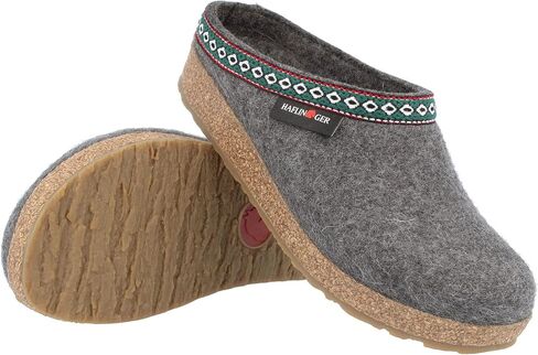 HAFLINGER 711001 Slippers, Filztoffel Grizzly Franzl, anthrazit, Gr 47 in Kuwait