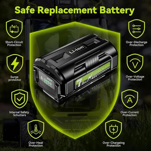 Bonadget 7000 mAh 40V Replacement for RYOBI Battery and Charger Combo Compatible with Ryobi 40 Volt Battery OP4026 OP40601 OP4050A OP4040 OP4030 OP4050 40 Volt Charger in Saudi Arabia