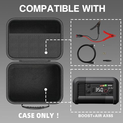Case for Boost+Air AX65 2000A Jump Starter With Air Compressor (Case Only) | Shock & Dust Resistant Shell, Custom Fit For Device & Parts, Ideal For Vehicle Emergency Storage. in Kuwait