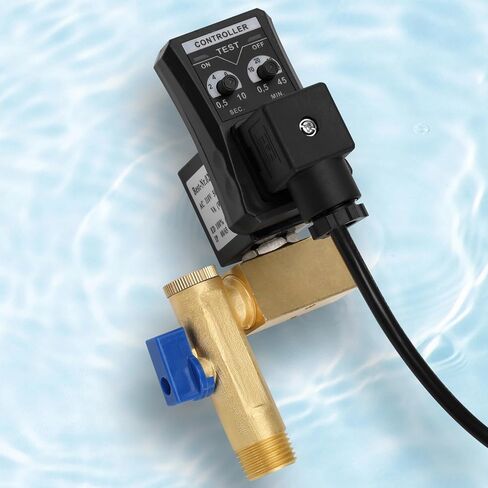 Automatic Electronic Tank Drain Kit,with timer-controlled operation and built-in ball-valve strainer — ideal for compressed air systems in Kuwait