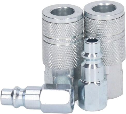 4 Pack 3/8in NPT Air Coupler Plug Kit – Air Coupler Set High Flow Quick Connection Fittings for Air Compressor Hose in Kuwait