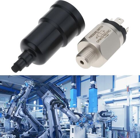 SING F LTD Adjustable Air Pressure Switch QPM10-NO/NC 1/4 Inches Thread for Industrial Automation and Mechanical Equipment, 0.1-1 Mpa in Kuwait