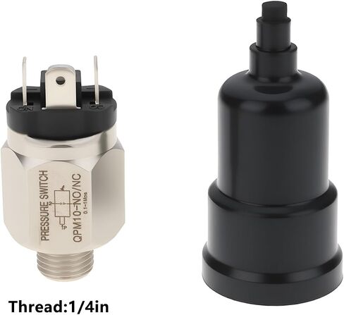 SING F LTD Adjustable Air Pressure Switch QPM10-NO/NC 1/4 Inches Thread for Industrial Automation and Mechanical Equipment, 0.1-1 Mpa in Kuwait