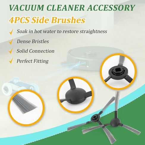 6 Filters 4 Side Brushes for bObsweep Dustin/Orb-i/ RC400 Replace | Ultra-Vision Robot Vacuum Cleaner Accessories Parts in Kuwait