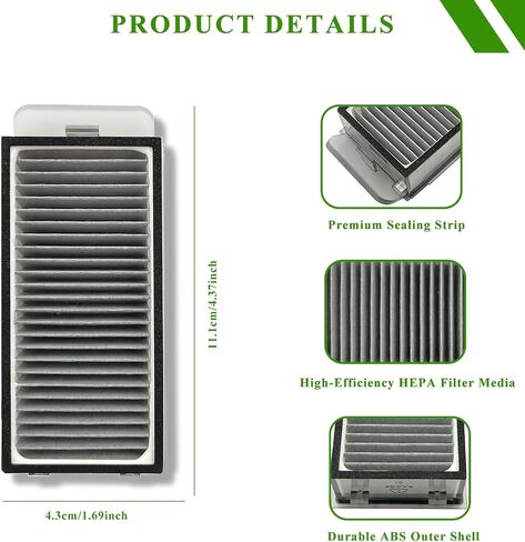 Replacement Filter for Dreame X50 Ultra, L50 Ultra,X50 Ultra Complete, X50 Master, L40s Pro Ultra, Mova V50 Ultra Robot Vacuum, 4 Pack HEPA Filters in Kuwait