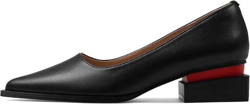 Dress Shoes for Women Pointed Toe Comfortable Low Heel Pumps | Patent Leather, 1.5 Inch Chunky Heel, Closed Toe, Slip On, Casual Dressy Flats, Loafers for Office Wedding Party in Kuwait