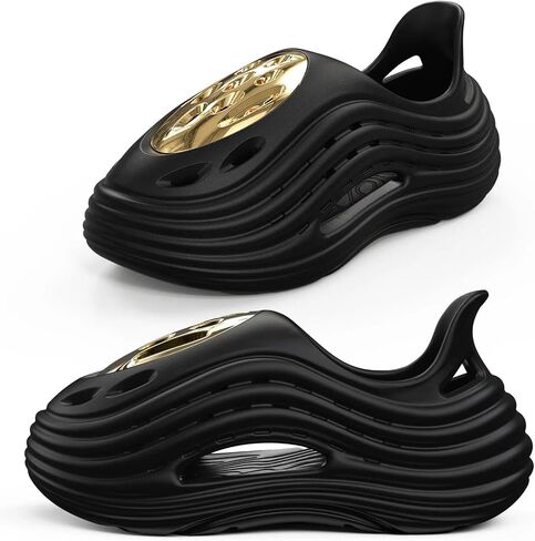 Unisex Breathable Wave Clogs - Lightweight Garden Shoes with Ventilation Holes, Non-Slip Indoor Outdoor Clogs for Men and Women in Kuwait