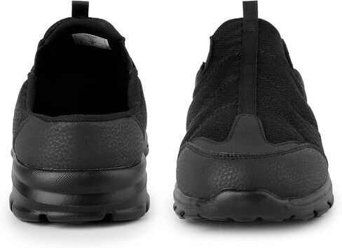 TIESTRA Women's Slip-On Mules | Lightweight Breathable Walking Shoes | Easy On/Off Open Back Sneakers & House Slippers | Comfortable Closed-Toe Indoor/Outdoor Casual Shoes - Black EU42 US11 in Kuwait
