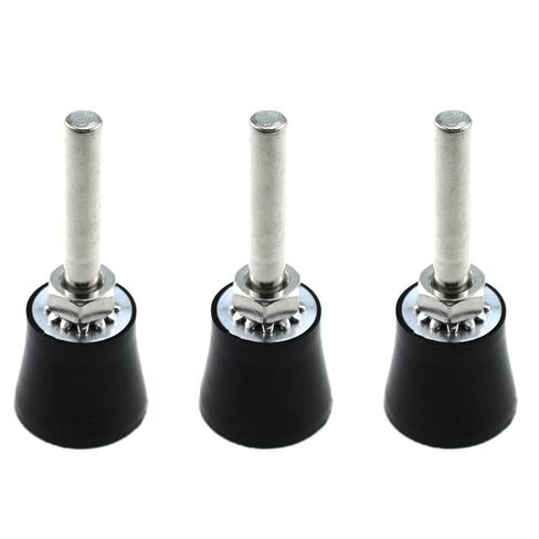 3PCS 1 Inch Black Sand Tray Attachment with 1/4 Inch Handle Quick Change Roll Lock Grinding Wheel Polishing Pad Clamping Adapter Suitable for Surface Treatment and Paint Removal in Kuwait