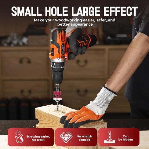 7Pcs Countersink Drill Bit Set, M2 HSS 1/4" Hex Adjustable Stop for Furniture Assembly in Kuwait