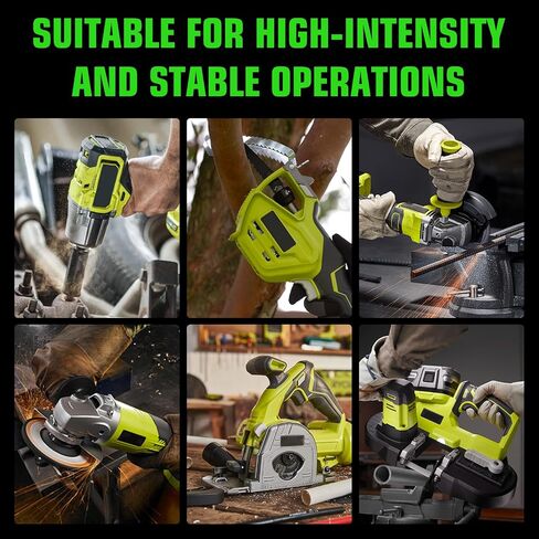 8.0Ah Replacement for Ryobi 18V Battery and Charger P117 Combo | Compatible with 18V Ryobi Battery Lithium P102 P103 P104 P105 P107 P109 P122 Cordless Tool Batteries in Saudi Arabia
