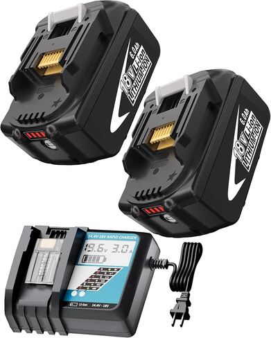 4Pack Upgraded 18Volt 6.0Ah Battery Replacement for Makita 18V Battery | Compatible with Makita 18 Volt LXT Lithium ion Batteries BL1850B BL1840B BL1830B Cordless Power Tools in Kuwait
