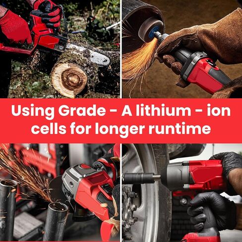 Upgraded 2Packs 18V 15.0Ah and Charger Replacement for Milwaukee 18V Battery Compatible with 18 Milwaukee Battery 48-11-1850 48-11-1840 48-11-1815 Cordless Power Tool with Charger in Kuwait
