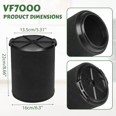 VF4000& VF7000 Replacement Filter fits Rigid Shop Vacuums 5-20 GallonStandard H13 HEAP Wet/Dry Rigid Shop Vac Filters Compatible with Husky 6-9 Gallon Vacs & Craftsman Vacs in Kuwait