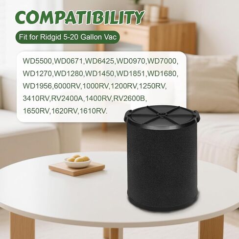 VF4000& VF7000 Replacement Filter fits Rigid Shop Vacuums 5-20 GallonStandard H13 HEAP Wet/Dry Rigid Shop Vac Filters Compatible with Husky 6-9 Gallon Vacs & Craftsman Vacs in Kuwait
