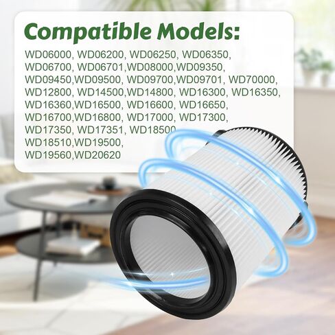 VF4000& VF7000 Replacement Filter fits Rigid Shop Vacuums 5-20 GallonStandard H13 HEAP Wet/Dry Rigid Shop Vac Filters Compatible with Husky 6-9 Gallon Vacs & Craftsman Vacs in Kuwait
