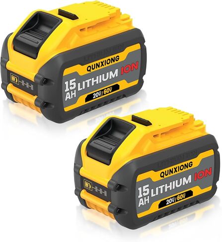 15.0Ah 20V/60V Max DCB606 Replacement for Dewalt 60V Battery 2Pack | 21700 High Power Cell Battery Compatible with Dewalt DCB606 DCB609 DCB612 and 20V/60V Power Tools 2Pack in Kuwait
