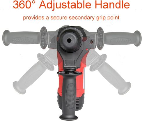 Hammer Drill Handle,1.57-2 Inch Clamping Range,Ergonomic Auxiliary Handle,Adjustable Side-Handle for Rotary Hammer,Hammer Drill,Impact Drill,Demolition Hammer,Screw Driver Handle Replacement in Kuwait