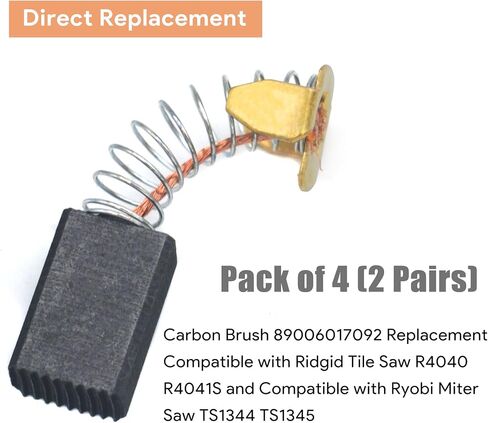 089006017092 Carbon Brush Replacement for Ridgid Tile Saw R4040 R4041S, Compatible with Ryobi Miter Saw TS1344 TS1345, 4 Pack in Kuwait