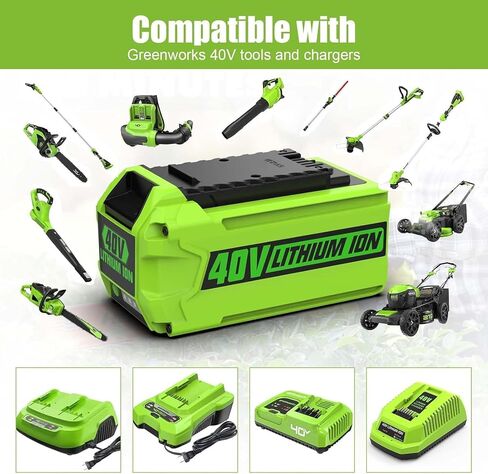 6.5Ah Battery Replacement for Greenworks 40V Battery 29472 29462, Compatible with Greenworks 40V G-MAX Power Tools 29252 20202 22262 in Kuwait